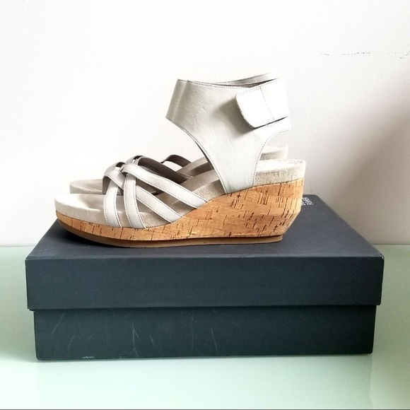 Eileen Fisher ankle wrap platform wedge - Picture 2 of 7